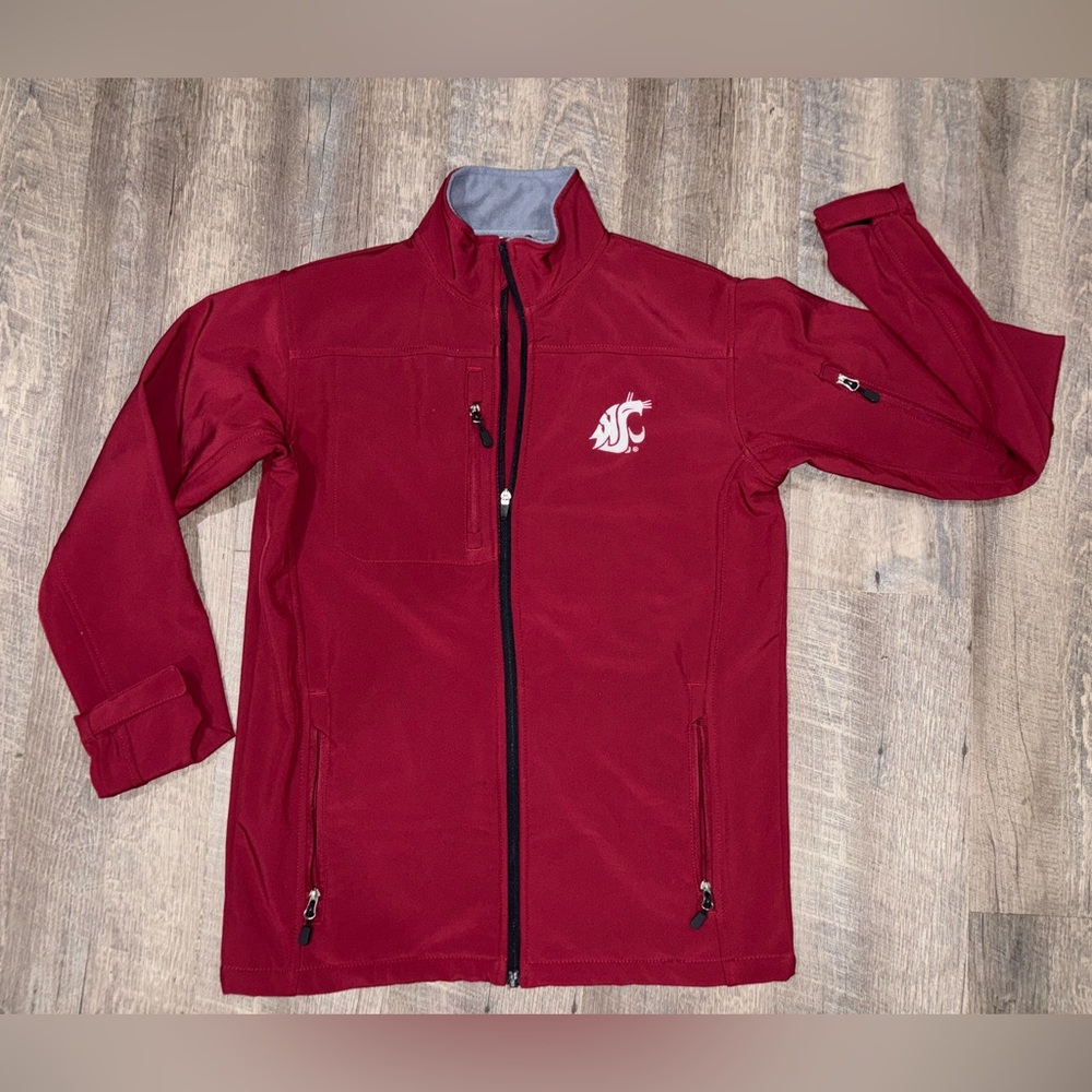 WSU COUGARS | SOFT SHELL | FULL ZIP | MENS MED |